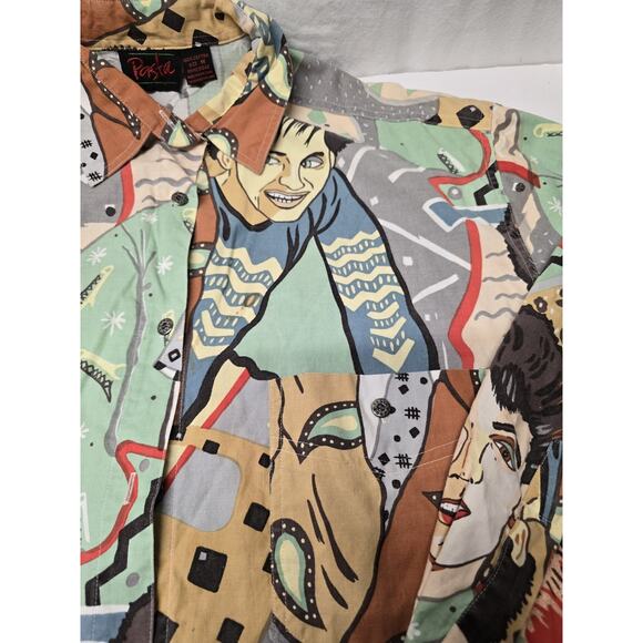 Pasta Women’s Shirt Embroidered Floral Button Down Long Sleeve Size S - Picture 2 of 7